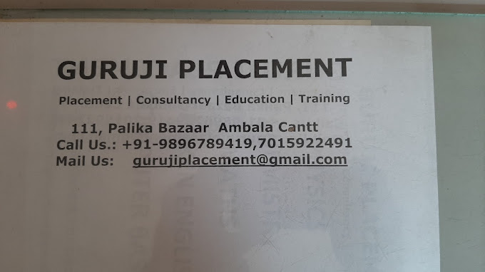 Guruji placement The Job Consultant-Job Consultant in Ambala